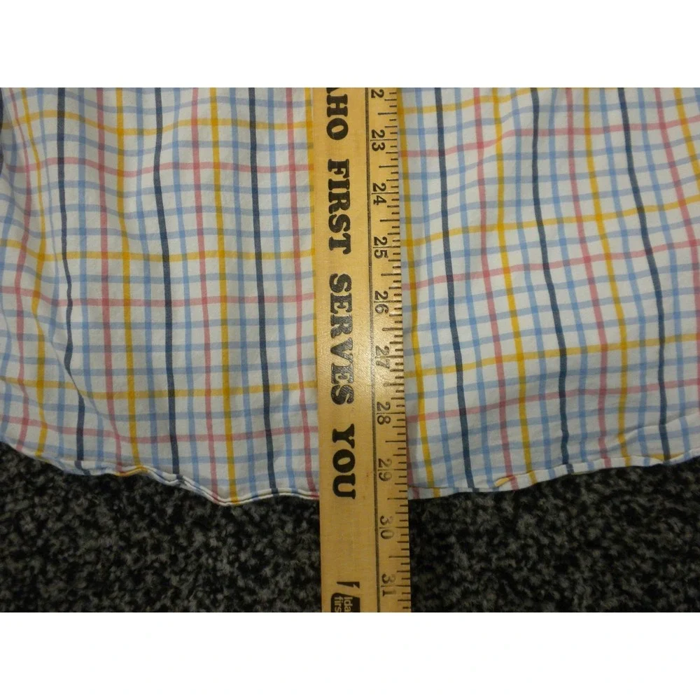 J Crew Shirt Mens M Flex Washed Slim Fit Graph Plaid Button Down Long Sleeve Ivy